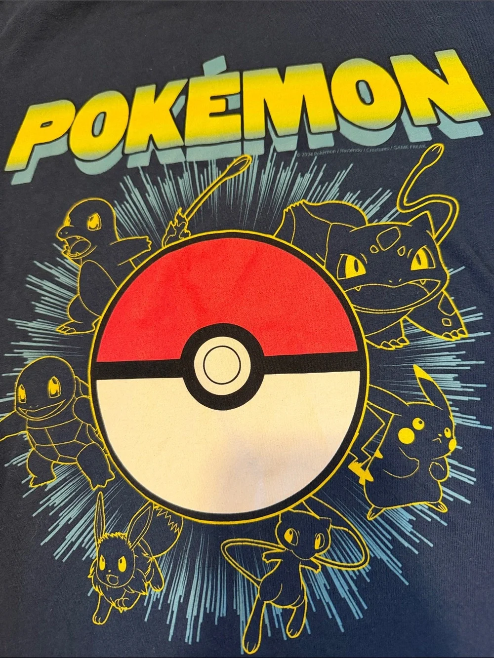 Old Navy Pokémon Graphic Tee Black & Red Girls Medium